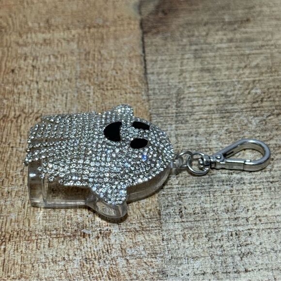 Bath and Body Works 2022 Halloween Gemstone Ghost Pocket* Bac Holder Keychain. - Picture 6 of 8